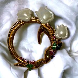 Vintage Tulip Brooch